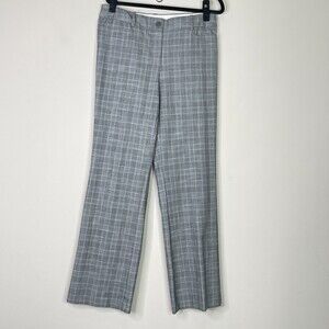LOFT 2020 Plaid Straight Leg Windowpane Pants Women's Size 6
